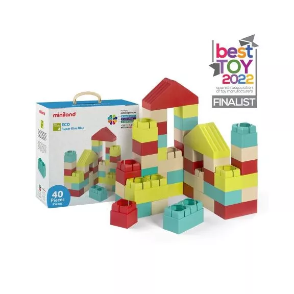 ECO Super Kim Blok építőjáték: 40 darabos Miniland ML32159 ECO Super Kim Blok építőjáték: 40 darabos Miniland ML32159