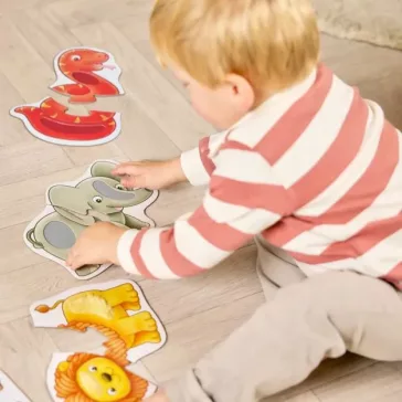   Kétdarabos párosító kártyák: Dzsungel állatok (Match and Feel Jungle Puzzles) ORCHARD TOYS OR133