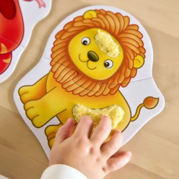 Kétdarabos párosító kártyák: Dzsungel állatok (Match and Feel Jungle Puzzles) ORCHARD TOYS OR133