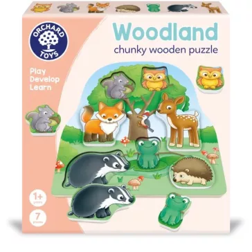   Nagydarabos erdei állatok kirakós (Woodland Chunky Wooden Puzzle) ORCHARD TOYS OR134
