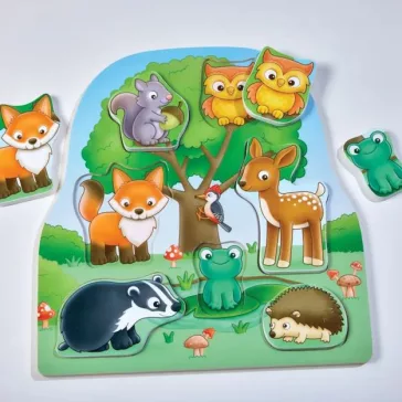   Nagydarabos erdei állatok kirakós (Woodland Chunky Wooden Puzzle) ORCHARD TOYS OR134