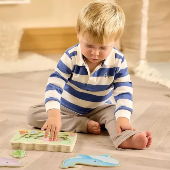 Többrétegű kirakós Tengeri állatok (Under the Sea Wooden Nesting Puzzle) ORCHARD TOYS OR135