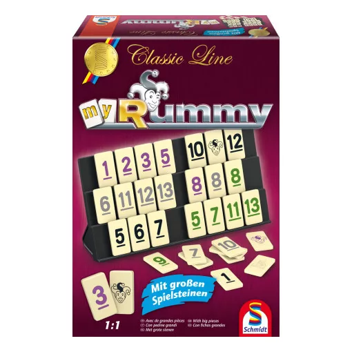 Schmidt Spiele Classic Line Rummy, Nagy játéklapkákkal társasjáték (49282) 