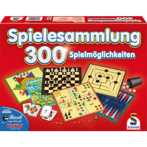  300er Spielesammlung rot társasjátékgyűjtemény (Schmidt) 49195