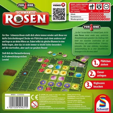   For One: Schwarze Rosen egyszemélyes társasjáték (Schmidt) 49431 