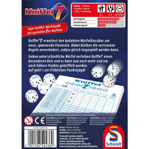 Kniffel 7 (49436) Társasjáték  Schmidt