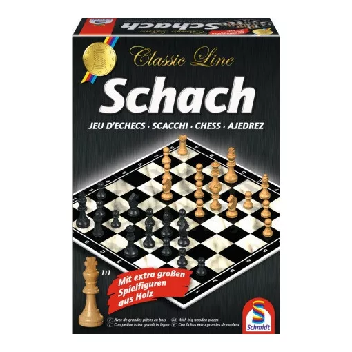 Sakk: nagy fafigurákkal társasjáték (Schmidt) 49082 