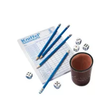 Classic Line: Kniffel kockapóker társasjáték bőr pohárral (Schmidt) 49203 