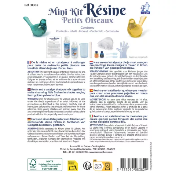 Mini Gyantás műhely és kiegészítő: madárka (Sentosphere) SA8382