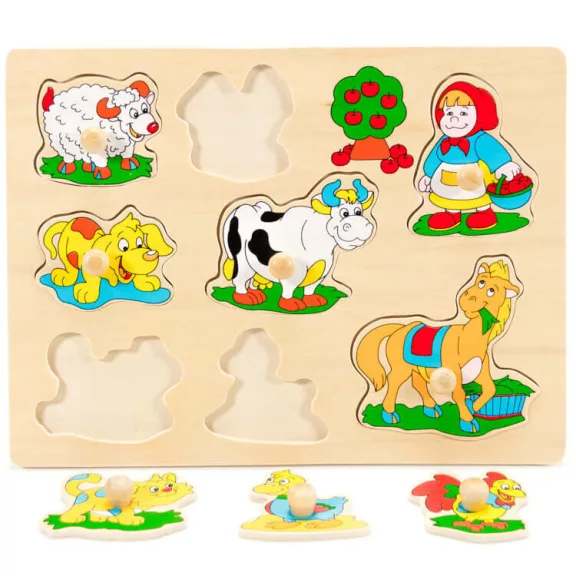 Fogantyús puzzle (bárányos)