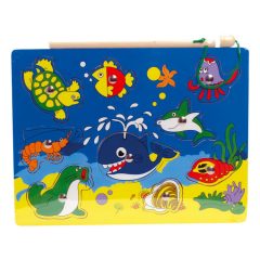 Mágneses horgász-puzzle (teknősbékás)