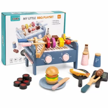 Játék grill készlet fából (Kabi)