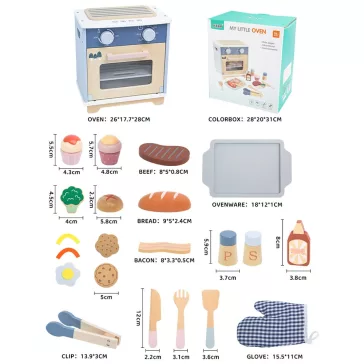 Az én kis fa játéksütőm tartozékokkal (Kabi)