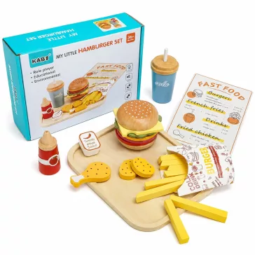 Játék hamburger menü fából (Kabi)