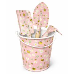 Kerti szerszám vödörrel: méhecskés