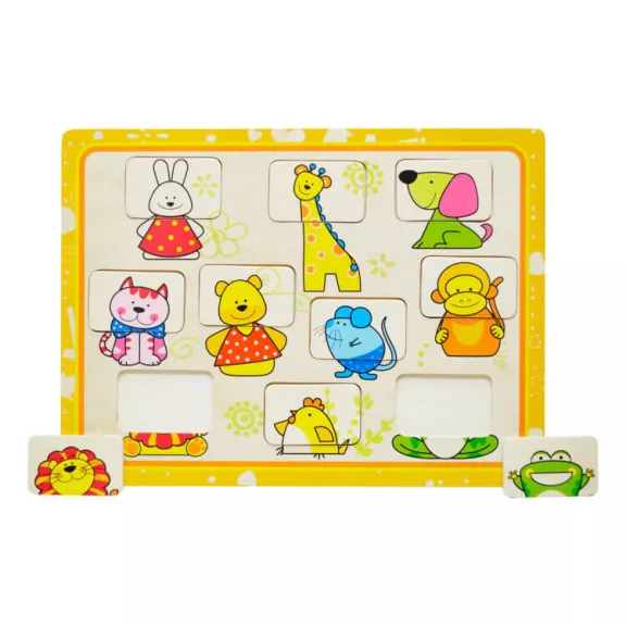 Puzzle fából: arckereső (nyuszis)