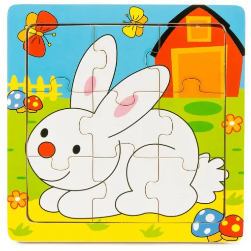 Puzzle: 9 db-os (nyuszis)