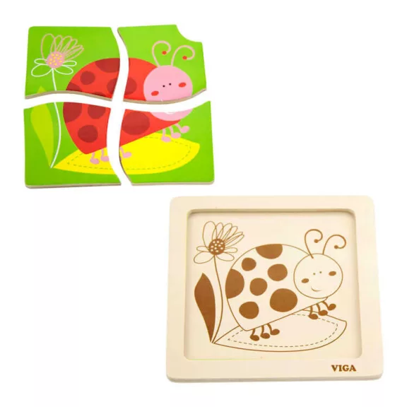 Puzzle 4 db-os (katicás) Puzzle 4 db-os (katicás)