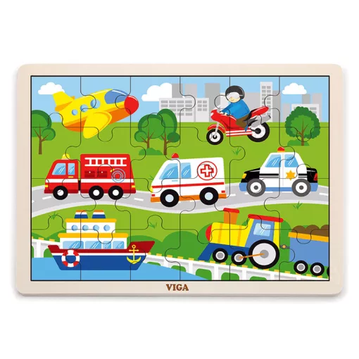 Puzzle 24 db-os (járművek)