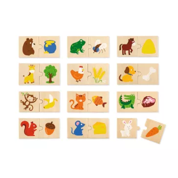Készségfejlesztő Puzzle (Mit esznek az állatok?)