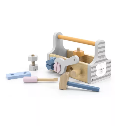 Szerszámos láda fából: szürke (PolarB)