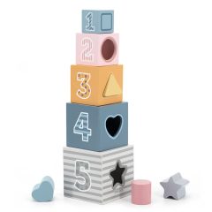   Formabedobós bábel-torony: számokkal és állatmintákkal (PolarB)