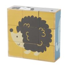 Mesekocka fából: 9 db-os, állatfigurás (PolarB)