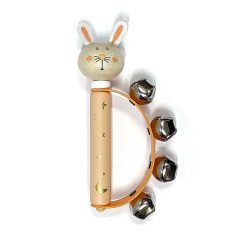 Száncsengő: állatfigurás, narancssárga (nyuszi)