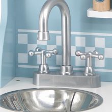 Játékkonyha fából: kék (PolarB)