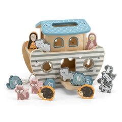 Noé bárkája fából, tartozékokkal (PolarB)