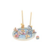 Mágneses horgászjáték, kerek tóval, fából (PolarB)