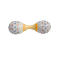   Rumbatök dupla, pasztell színben - szürke alapon háromszögek