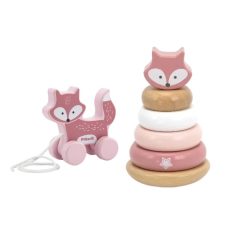 Húzogatós róka és montesszori fakészlet (PolarB)