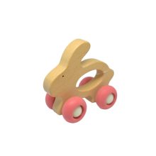 Gurulós kisállat fából: nyuszi 