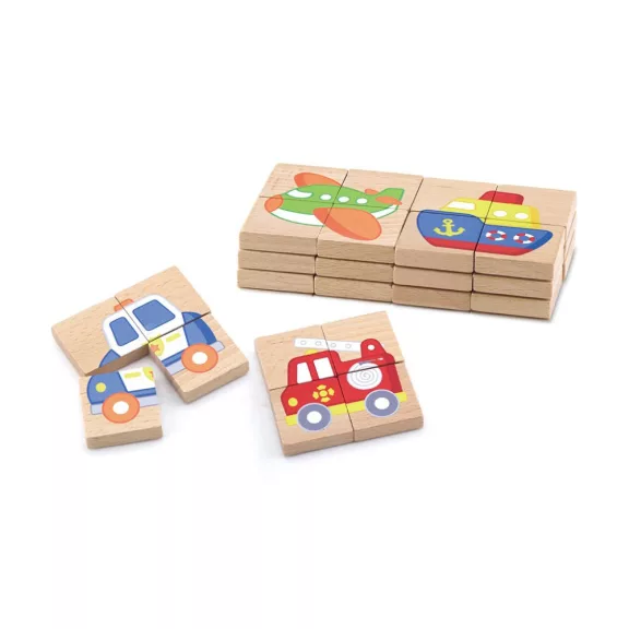 Mágneses fa puzzle - járművek Mágneses fa puzzle - járművek