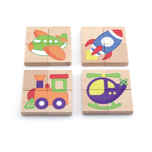 Mágneses fa puzzle - járművek Mágneses fa puzzle - járművek