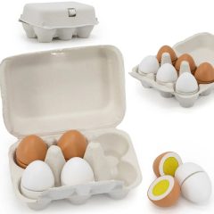 Viga szeletelhető fa tojás (6db-os)