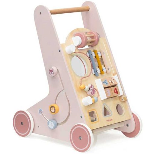 Multifunkciós járásfejlesztő fából, rózsaszín (PolarB)