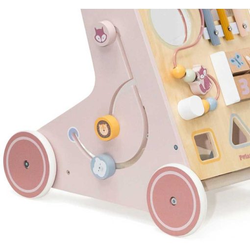 Multifunkciós járásfejlesztő fából, rózsaszín (PolarB)