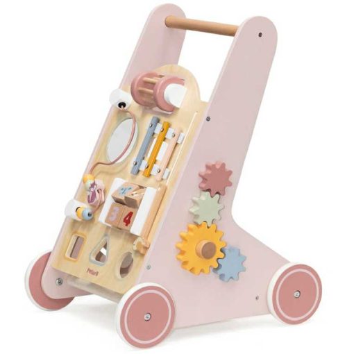 Multifunkciós járásfejlesztő fából, rózsaszín (PolarB)