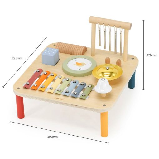 Multifunkciós aktív faasztal: hangszerekkel, madárkás (PolarB)