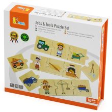 Készségfejlesztő puzzle: foglalkozások-szerszámok (Viga)