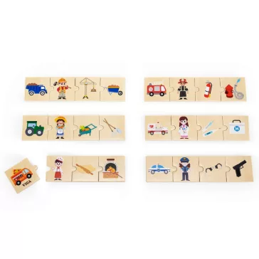   Készségfejlesztő puzzle: foglalkozások-szerszámok (Viga)