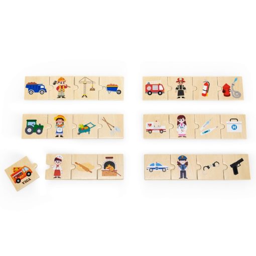 Készségfejlesztő puzzle: foglalkozások-szerszámok (Viga)