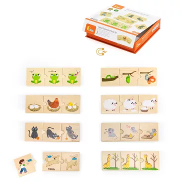 Készségfejlesztő puzzle: állatok és a természet (Viga)
