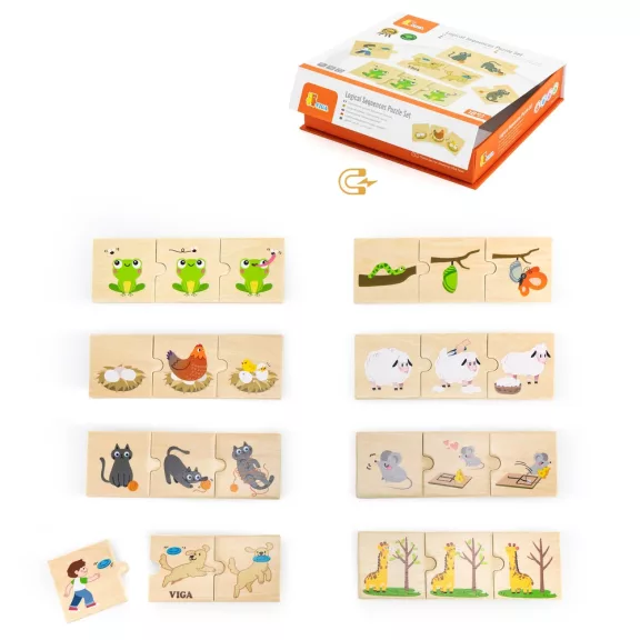 Készségfejlesztő puzzle: állatok és a természet (Viga)