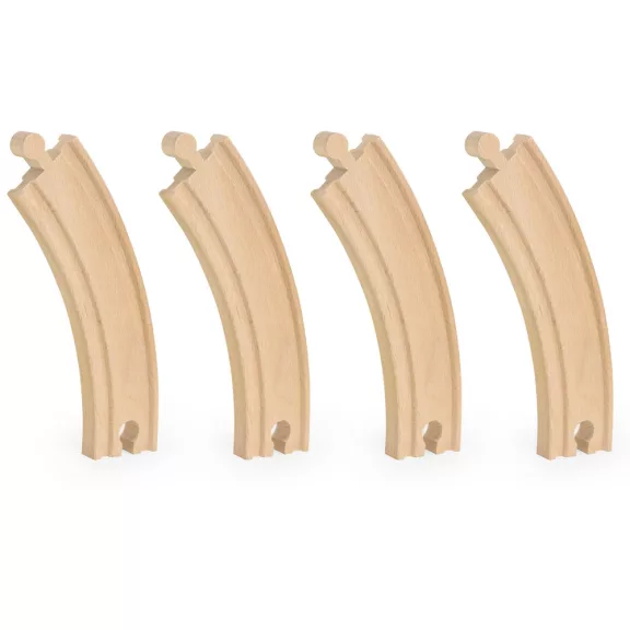 4 db-os görbe hosszú sín (Viga Toys) 4 db-os görbe hosszú sín (Viga Toys)