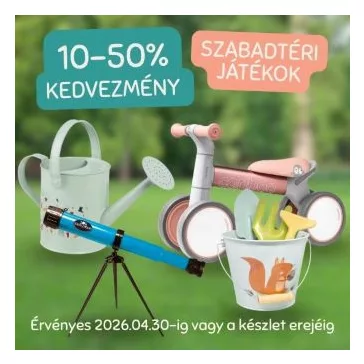 Szabadtéri játékok (kerti, szabadidő) -10–50%