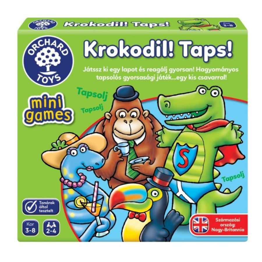 Krokodilos gyorsasági kártyajáték / Krokodil! Taps! (Crocodile Snap), ORCHARD TOYS OR356
