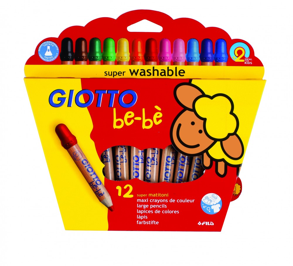Giotto Be-bé ceruza formájú kréta - 12 színű